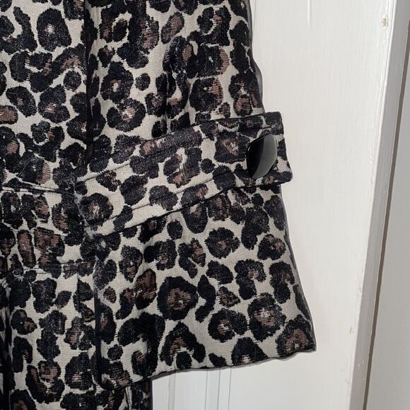 Clara Sun Woo black & gray animal print coat - Picture 3 of 9